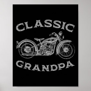 Clic Opa Grappige Motorfiets Grafische Mannen' Poster