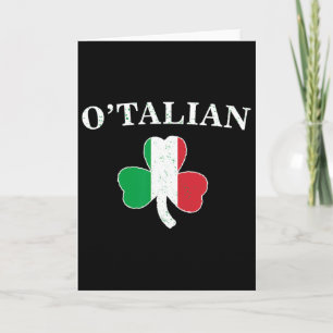 Clic O'talian Shamrock En Italië Vlag Ierse St Pat Kaart