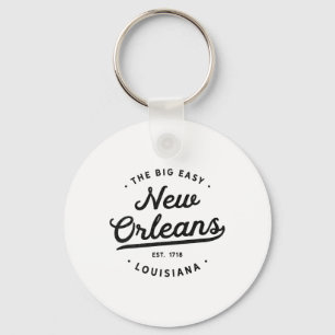 Clic Retro Vintage New Orleans Louisiana Casual Bi Sleutelhanger