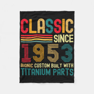 Clic Sinds 1953  71e Verjaardag Mannen Titanium Fleece Deken