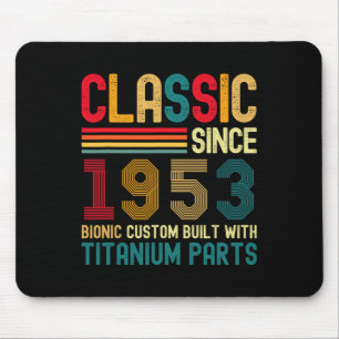 Clic Sinds 1953 71e Verjaardag Mannen Titanium Muismat