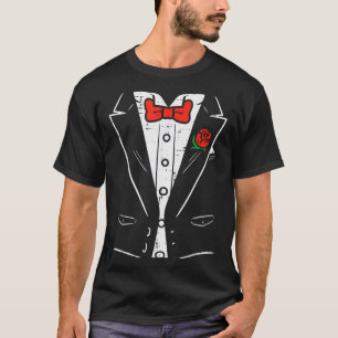 Clic Smoking Rood Roos Kostuum Cool Valentijnsdag T-shirt