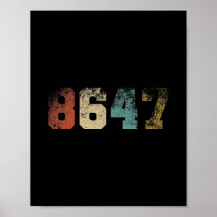 Clic Vintage 80s Stijl 86 47 4 juli Grunge Nee Poster