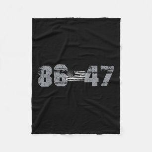 Clic Vintage 80s Stijl 86 47 Anti Trump 8647 Fleece Deken