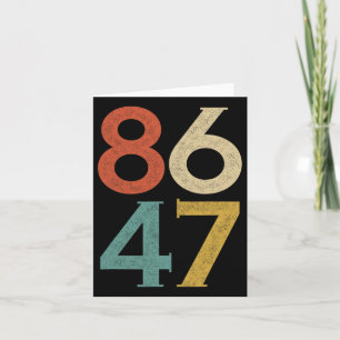 Clic Vintage 80s Stijl 86 47 Anti Trump  Kaart