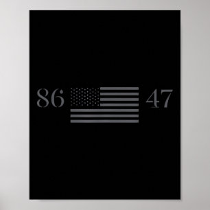 Clic Vintage 80s stijl 86 47 Trump 8647  Poster