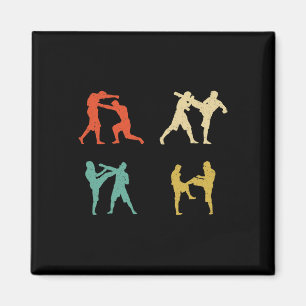 Clic Vintage Stijl Kickboksen Heren Dames Cadeau Magneet