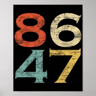 Clic Vintage Style 86 47 Anti Trump  Poster