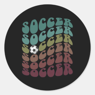 Clic Voetbal Gewoon Meisje Dat Doelpunten Scoren C Ronde Sticker