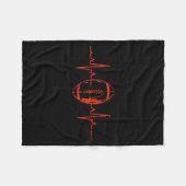 Clic Voetbal Hartslag Fleece Deken (Voorkant (Horizontaal))