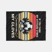 Clic Voetbalspeler Keeperhandschoenen Fleece Deken (Voorkant (Horizontaal))