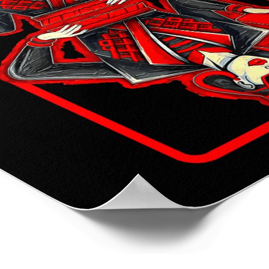 Clic Whimsical Queen Of Hearts Sungles Playing Car Poster (Hoek)