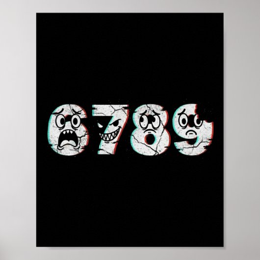 Clic Wiskunde Grap Echte Verhaal 6 7 8 9 Grappig R Poster (Voorkant)