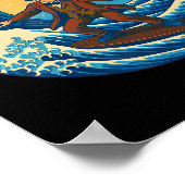 Clical Musicus Mahler Ukiyo-e Surfen  Poster (Hoek)