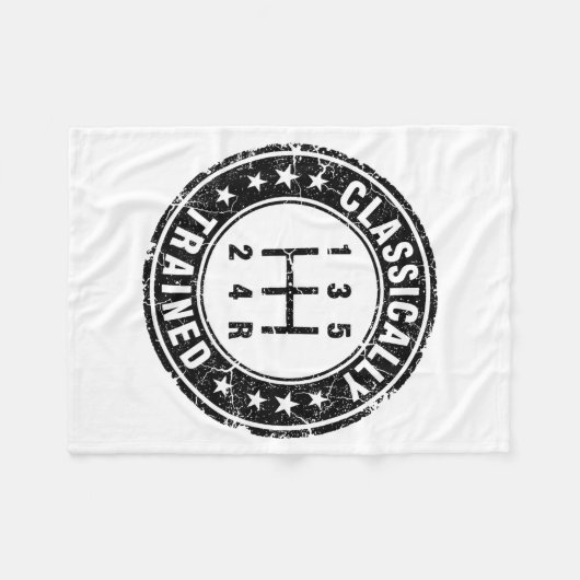 Clically Trained Car Guy Manual Transmission Stick Fleece Deken (Voorkant (Horizontaal))