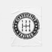Clically Trained Car Guy Manual Transmission Stick Fleece Deken (Voorkant)