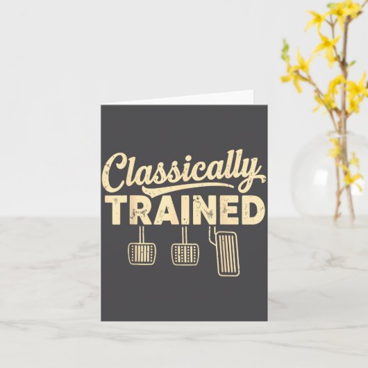 Clically Trained Retro Racing Three Pedals Manual  Kaart (Gele Bloem)