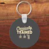 Clically Trained Retro Racing Three Pedals Manual  Sleutelhanger (Voorkant)