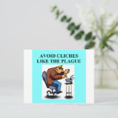 CLICHE grap voor schrijvers en auteurs Briefkaart (Staand voorkant)