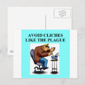 CLICHE grap voor schrijvers en auteurs Briefkaart (Voorkant / Achterkant)