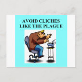 CLICHE grap voor schrijvers en auteurs Briefkaart (Voorkant)