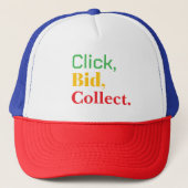 Click, Bid, Collect. Book tshirt Trucker Pet (Voorkant)