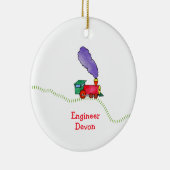 Clickety Clack Train Keramisch Ornament (Rechts)