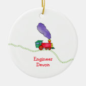 Clickety Clack Train Keramisch Ornament (Voorkant)