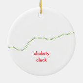 Clickety Clack Train Keramisch Ornament (Achterkant)