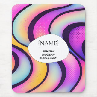  Clicks & Chaos – Abstract Design Personalized Muismat