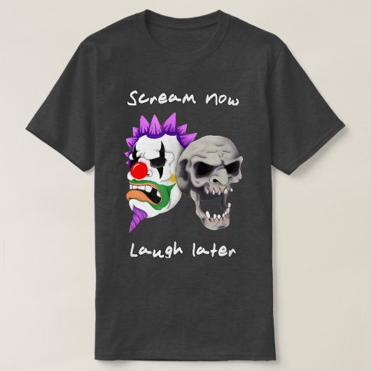 ClickyFingers Clown Psycho Path Haunted Attraction T-shirt (Design voorkant)