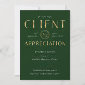 Client Appreciation Day Green & Gold Logo Company Kaart (Voorkant)