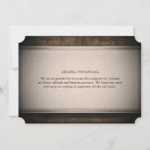 Client Appreciation Event Custom Rustic Invitation Kaart (Achterkant)