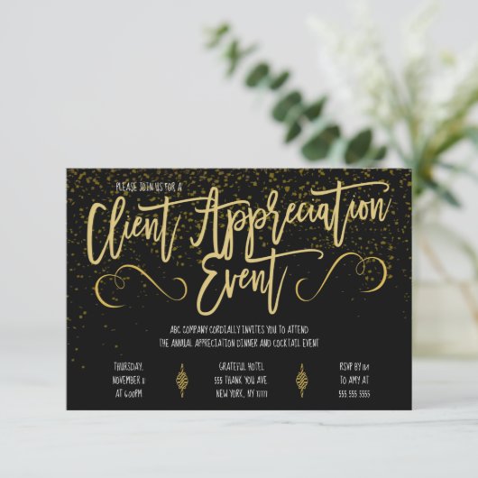 Client Appreciation Event Invitation Kaart (Staand voorkant)