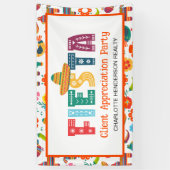 Client Appreciation Fiesta Party Spandoek (Verticaal)