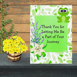 Client Appreciation Note – Green Pastel Floral Bedankkaart