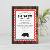 Client Appreciation Pig Roast BBQ Party Invitation Kaart (Staand voorkant)