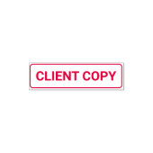 Client Copy-Sjabloon met rand Zelfinktende Stempel (Design)