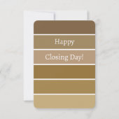 Client feliciteert nieuwe Home Brown Paint Chip Notitiekaartje (Voorkant)