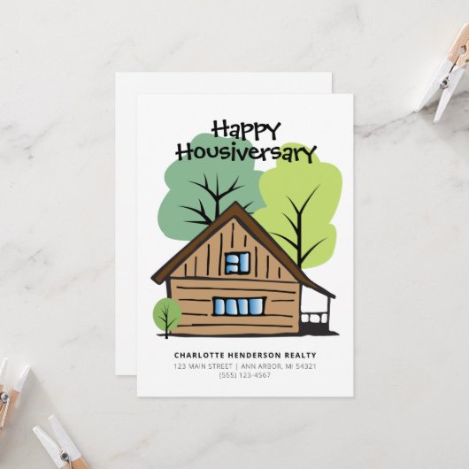 Client Happy Housiever Jubileum Kaart (Voorkant / Achterkant in situ)