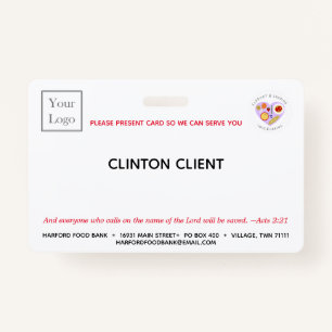 Client-ID-Kaart voor non-profitliefdadigheid Badge
