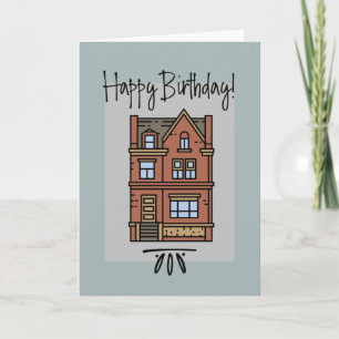 Client New Home Happy Birthday-kaart Bedankkaart