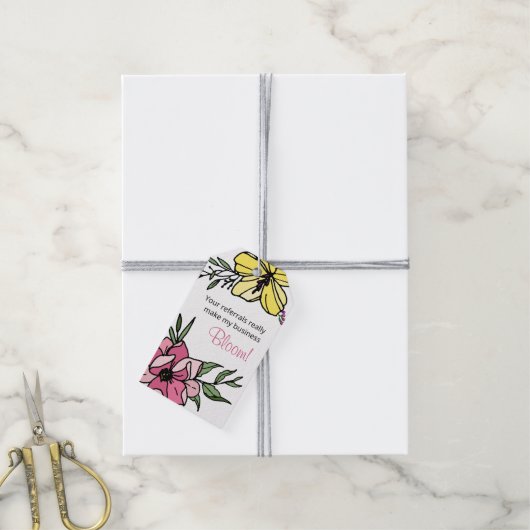 Client Pop op Logo onroerend goed Cadeaulabel (Met Touw)