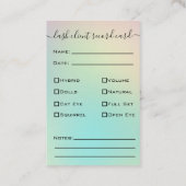 Client Record Glitter Gold Eyelash-extensie Visitekaartje (Achterkant)