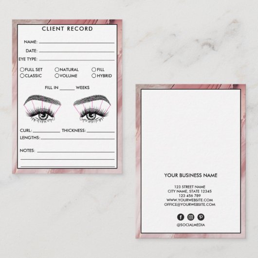 Client Record toevoegen Logo Visitekaartje (Voorkant / Achterkant)