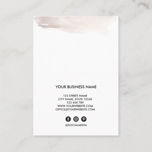 Client Record toevoegen Logo Visitekaartje (Achterkant)