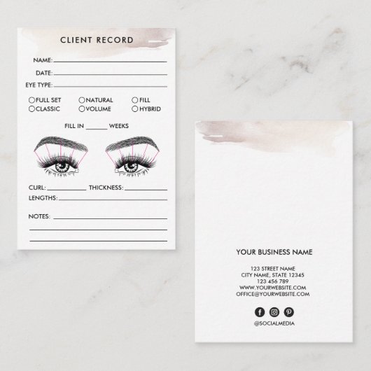 Client Record toevoegen Logo Visitekaartje (Voorkant / Achterkant)