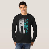 Client Relations Manager met Amerikaanse vlag T-shirt (Voorkant volledig)