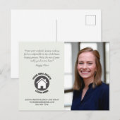 Client Review Contact Info Foto Real Estate Briefkaart (Voorkant / Achterkant)