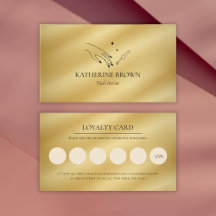 Client Reward Minimalist Logo Gold Nail Artist